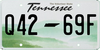 TN license plate Q4269F