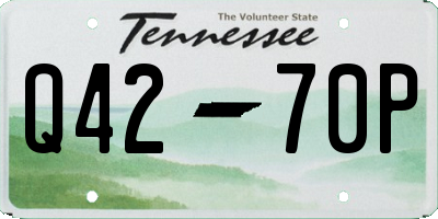 TN license plate Q4270P