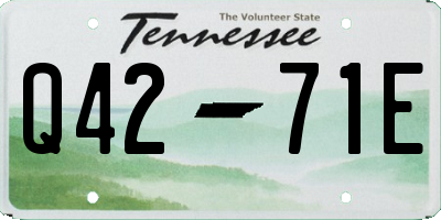 TN license plate Q4271E