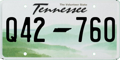 TN license plate Q4276O