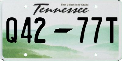 TN license plate Q4277T