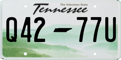 TN license plate Q4277U