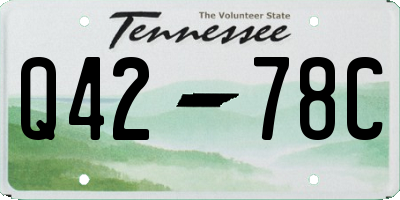 TN license plate Q4278C
