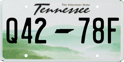 TN license plate Q4278F