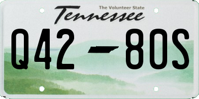 TN license plate Q4280S