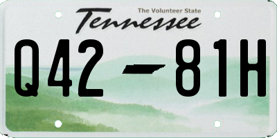 TN license plate Q4281H