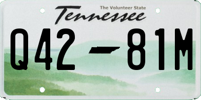 TN license plate Q4281M