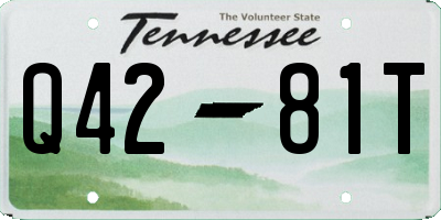 TN license plate Q4281T