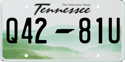TN license plate Q4281U