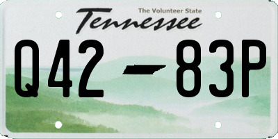 TN license plate Q4283P
