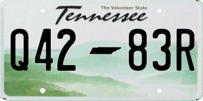 TN license plate Q4283R