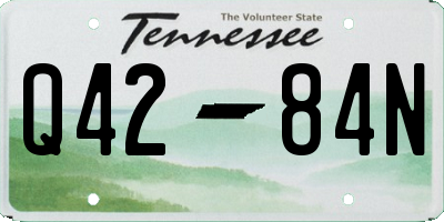TN license plate Q4284N