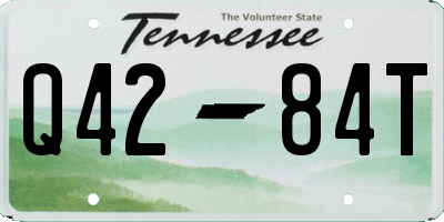 TN license plate Q4284T
