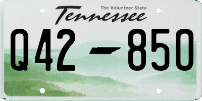 TN license plate Q4285O