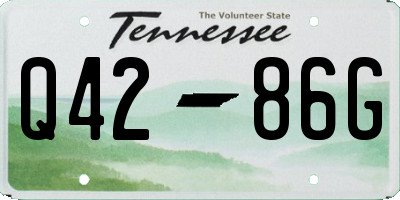 TN license plate Q4286G