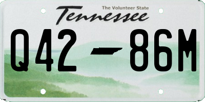 TN license plate Q4286M