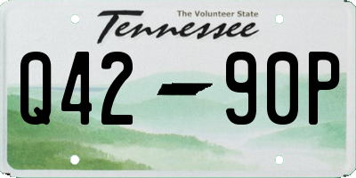 TN license plate Q4290P