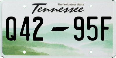 TN license plate Q4295F
