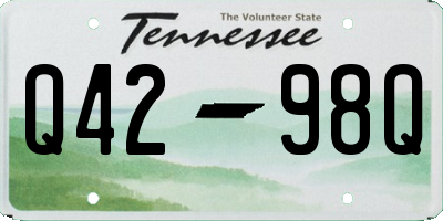 TN license plate Q4298Q