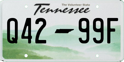 TN license plate Q4299F
