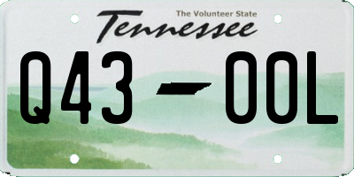 TN license plate Q4300L