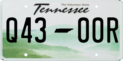 TN license plate Q4300R