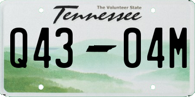 TN license plate Q4304M