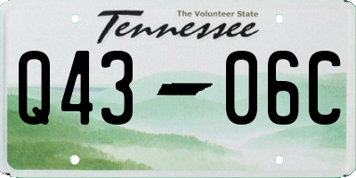 TN license plate Q4306C