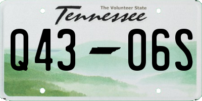 TN license plate Q4306S