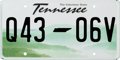 TN license plate Q4306V