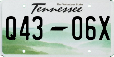 TN license plate Q4306X