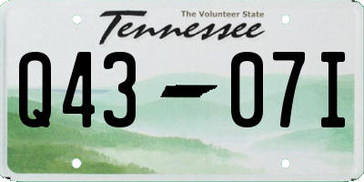 TN license plate Q4307I