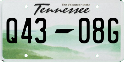 TN license plate Q4308G