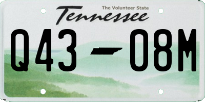 TN license plate Q4308M
