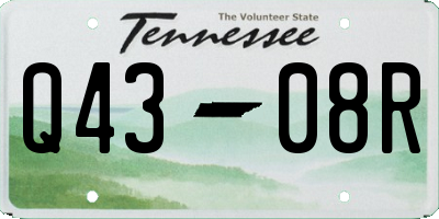 TN license plate Q4308R