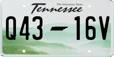 TN license plate Q4316V