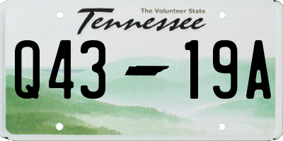 TN license plate Q4319A