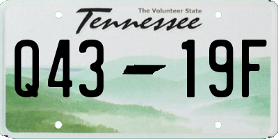 TN license plate Q4319F