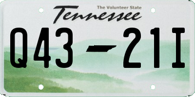 TN license plate Q4321I