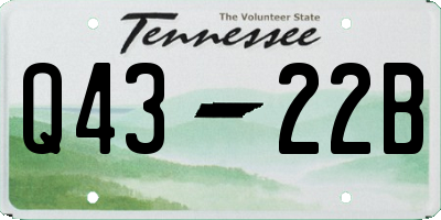 TN license plate Q4322B