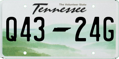 TN license plate Q4324G