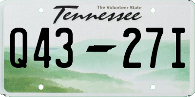 TN license plate Q4327I