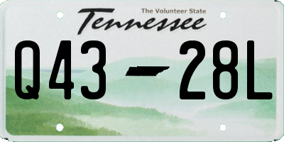 TN license plate Q4328L