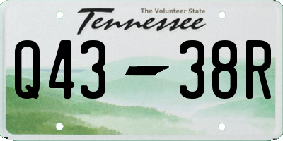 TN license plate Q4338R