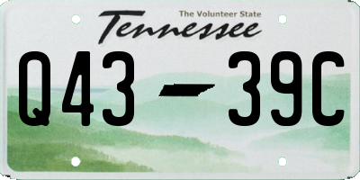 TN license plate Q4339C