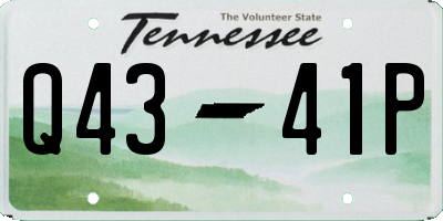 TN license plate Q4341P