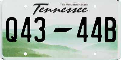TN license plate Q4344B