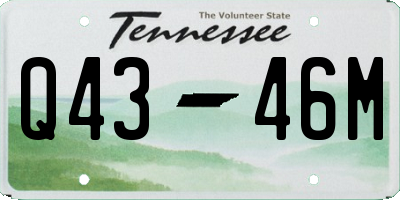 TN license plate Q4346M