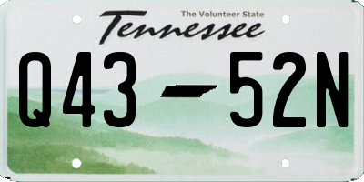TN license plate Q4352N