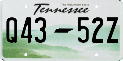 TN license plate Q4352Z